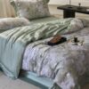 Постільна білизна King Size Tencel сіро-зелена 220x240