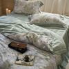 Постільна білизна King Size Tencel сіро-зелена 220x240