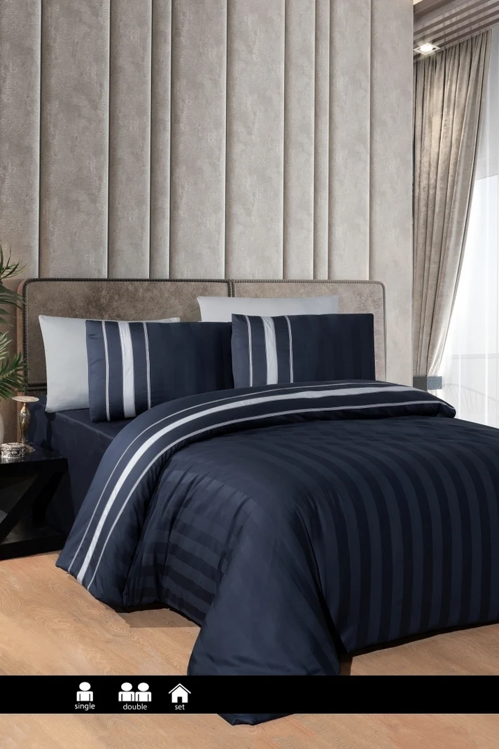 ARTWEL_dark-navy-blue_38066220-2b1b-4291-adf8-8b34d19bd5f8 Постільна білизна Artwell Satin Deluxe First Choice 1.5