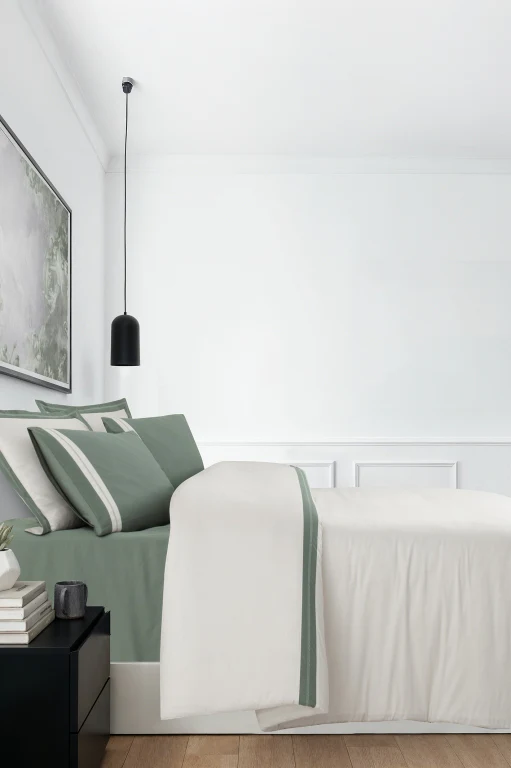 Постільна білизна Mona Sage Green La Romano Євро 400TC
